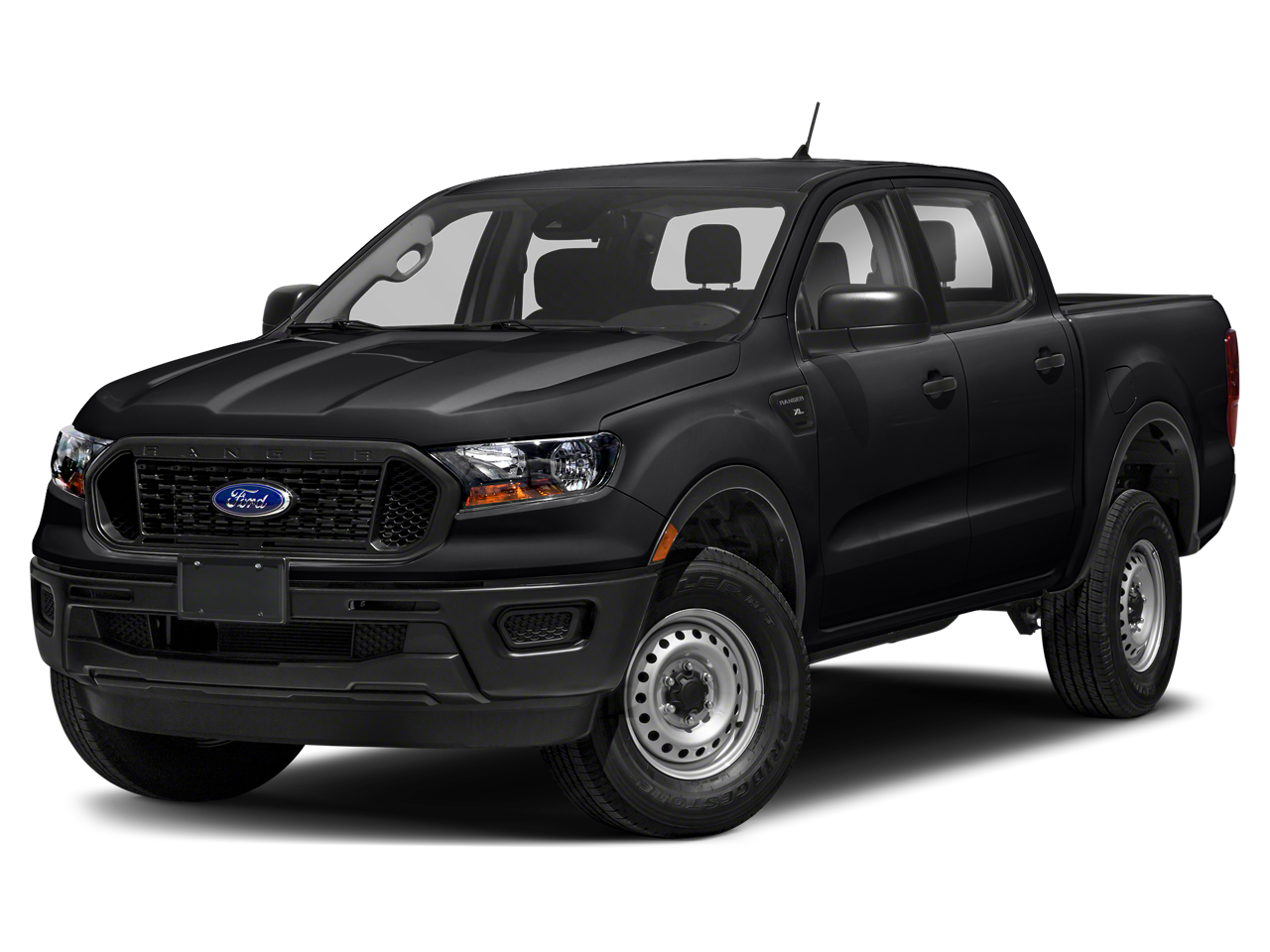 2019 Ford Ranger XL in Shadow Black — front three-quarter view