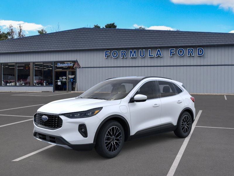 2024 Ford Escape Plug-in Hybrid in Star White Metallic Tri-Coat — front three-quarter view