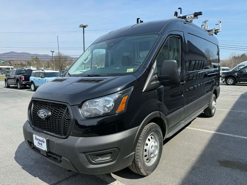 2026 Ford Transit Commercial Cargo Van in Agate Black Metallic — front three-quarter view