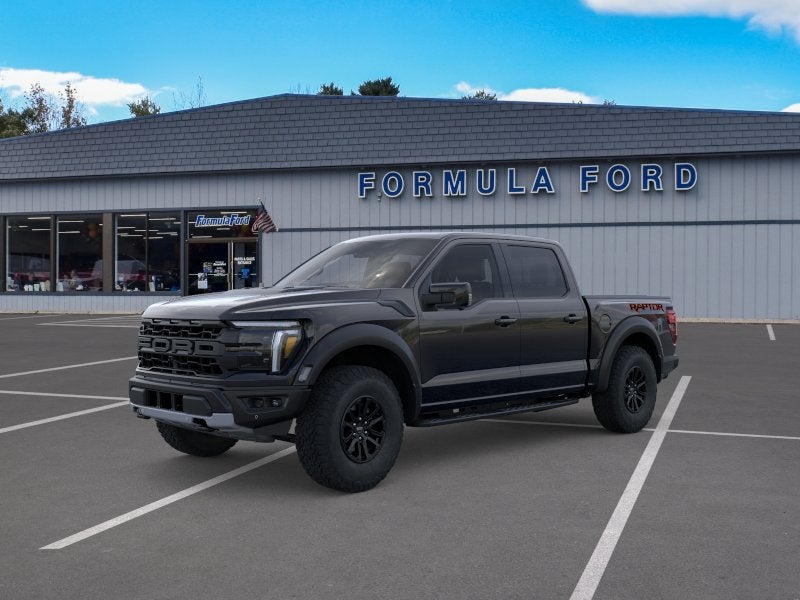 2026 Ford F-150 Raptor in Agate Black Metallic — front three-quarter view