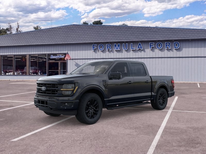 2026 Ford F-150 XLT in Agate Black Metallic — front three-quarter view