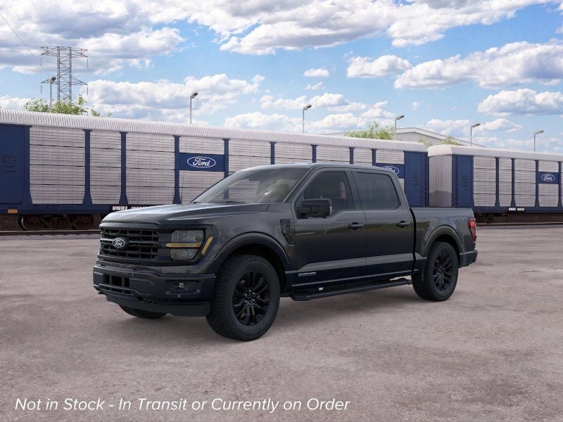 2026 Ford F-150 XLT in Agate Black Metallic — front three-quarter view