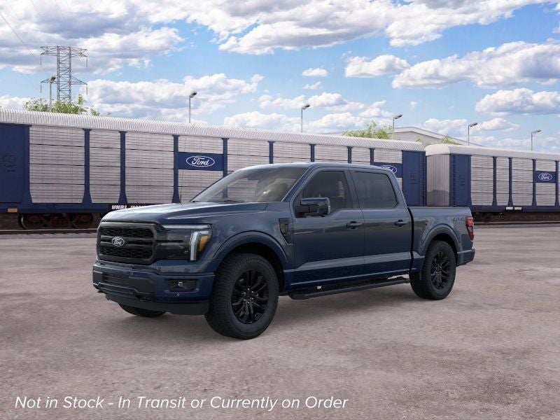 2026 Ford F-150 Lariat in Antimatter Blue Metallic — front three-quarter view