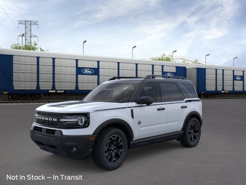2026 Ford Bronco Sport Outer Banks in Space White Metallic — front three-quarter view