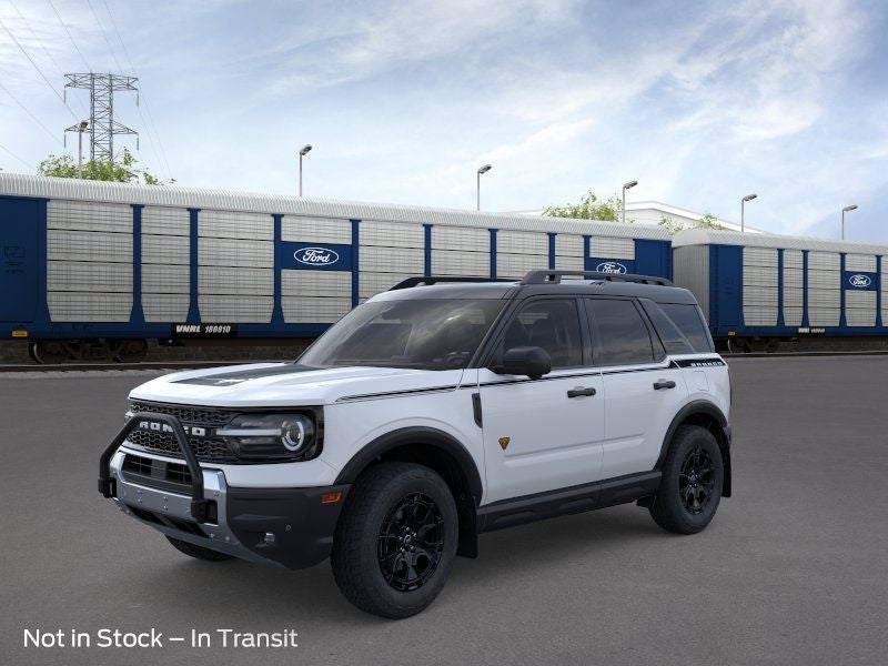 2026 Ford Bronco Sport Badlands in Space White Metallic — front three-quarter view