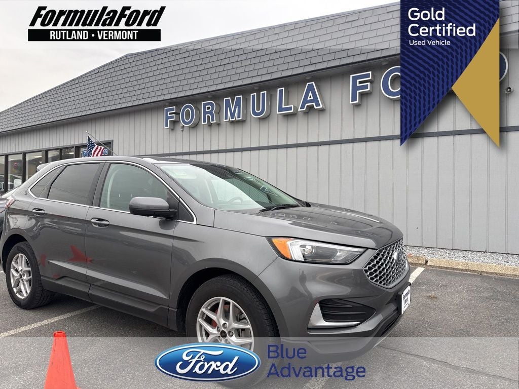 2023 Ford Edge SEL in Gray Metallic — front three-quarter view