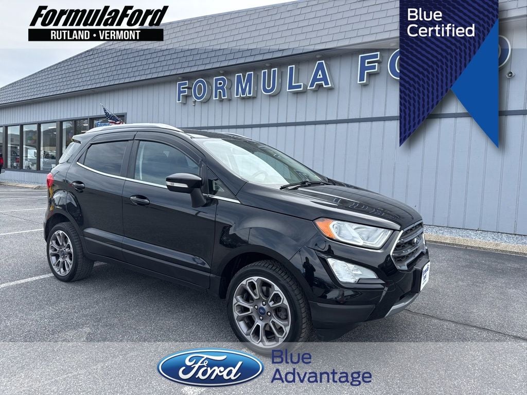 2020 Ford EcoSport Titanium in Shadow Black — front three-quarter view